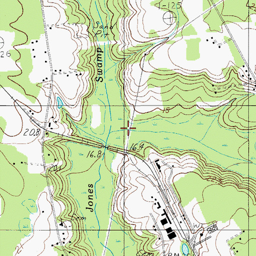 Topographic Map of Wolf Creek, SC