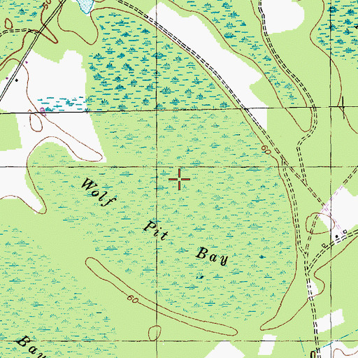 Topographic Map of Wolf Pit Bay, SC