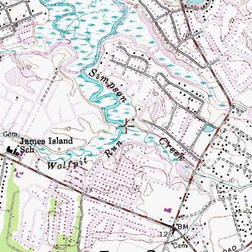 Topographic Map of Wolfpit Run, SC