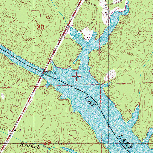 Topographic Map of Mill Creek, AL