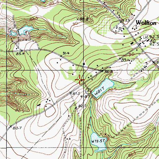 Topographic Map of Wolfton School, SC