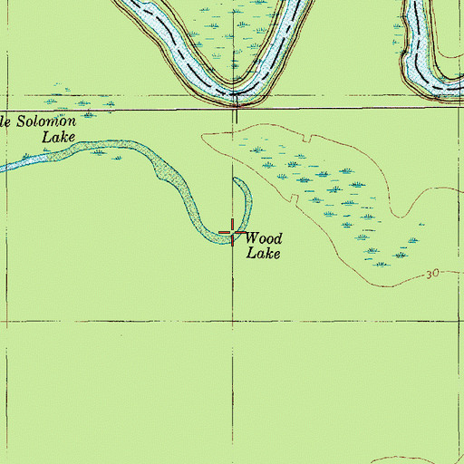 Topographic Map of Wood Lake, SC