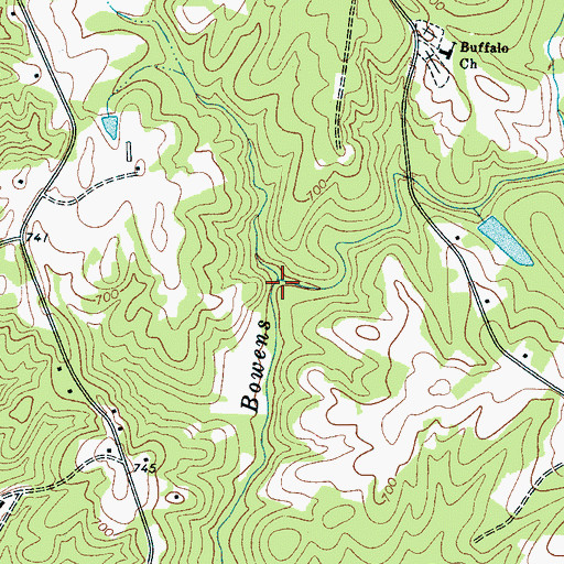 Topographic Map of Wylies Creek, SC