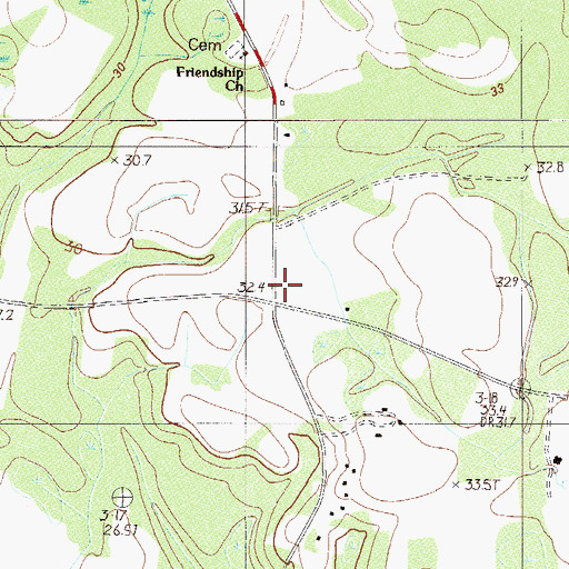 Topographic Map of Wymans School, SC