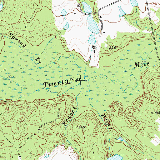 Topographic Map of Yankee Branch, SC
