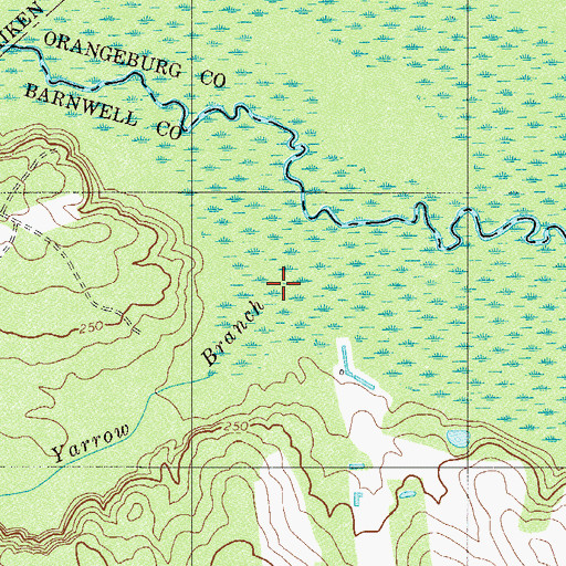 Topographic Map of Yarrow Branch, SC
