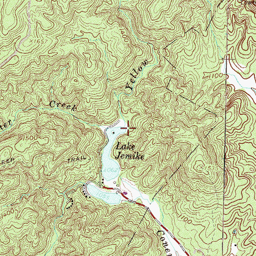 Topographic Map of Yellow Branch, SC
