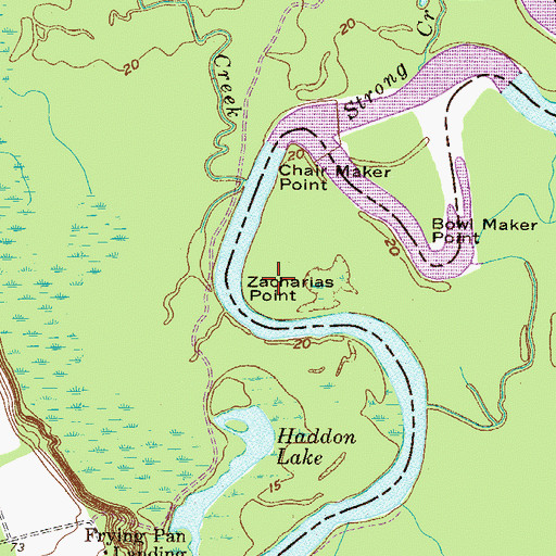Topographic Map of Zacharias Point, SC