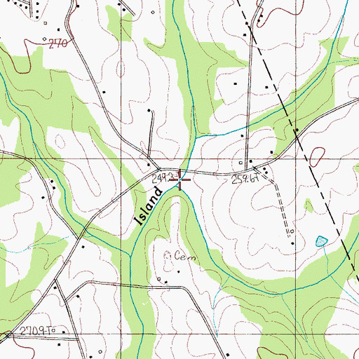 Topographic Map of Zekial Creek, SC