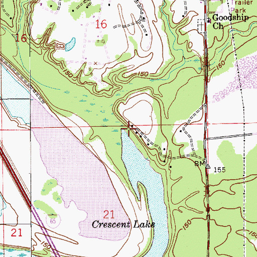 Topographic Map of Mill Creek, AL