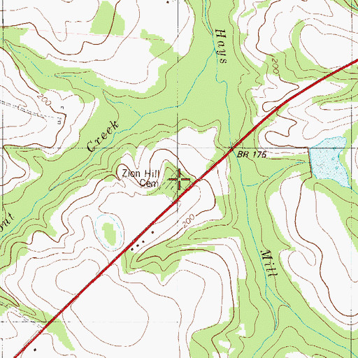 Topographic Map of Zion Hill Cemetery, SC