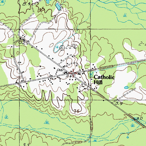Topographic Map of Catholic Hill, SC