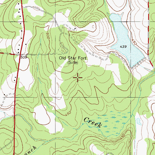 Topographic Map of Ninety Six National Historic Site, SC