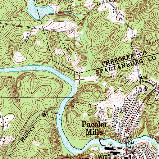 Topographic Map of Hammett Grove Branch, SC