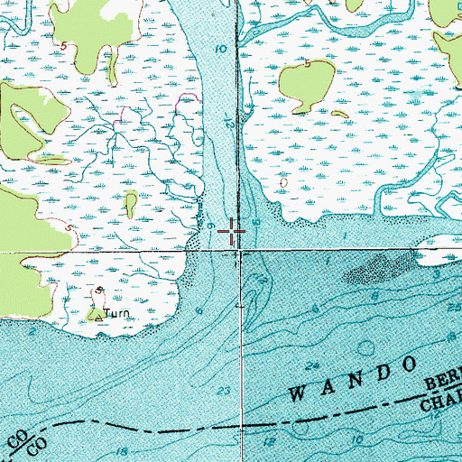 Topographic Map of Nowell Creek, SC