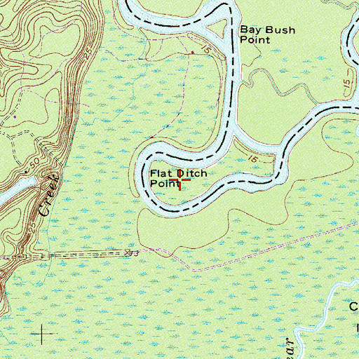 Topographic Map of Flat Ditch Point, SC
