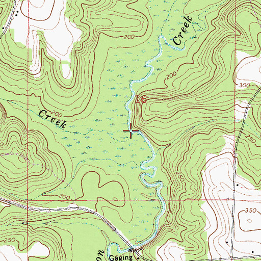 Topographic Map of Mill Creek, AL