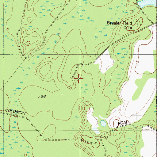 Topographic Map of Daley Branch, SC