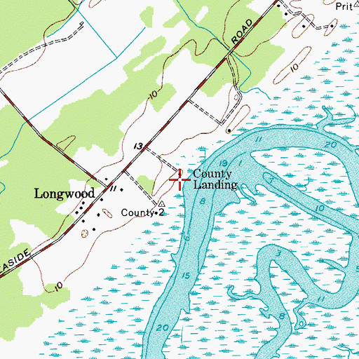 Topographic Map of County Landing, SC