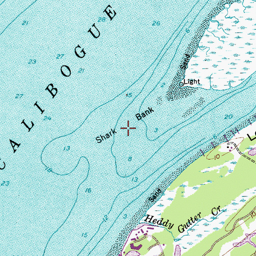 Topographic Map of Calibogue Shoal, SC
