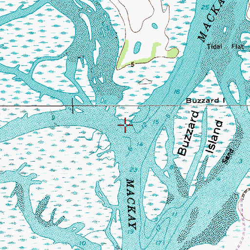 Topographic Map of Moss Creek, SC