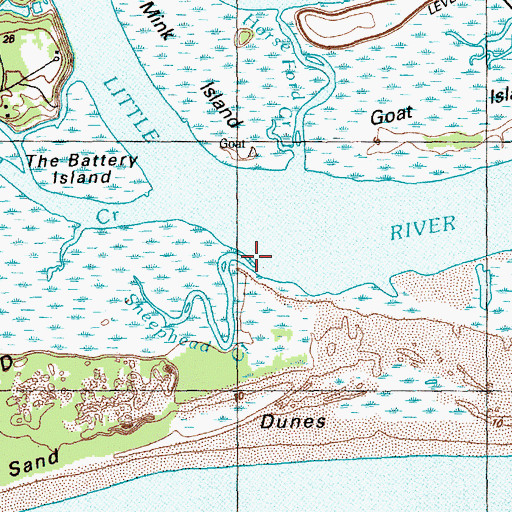 Topographic Map of Sheephead Creek, SC