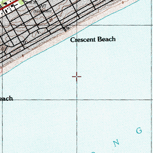 Topographic Map of North Myrtle Beach Community Center, SC