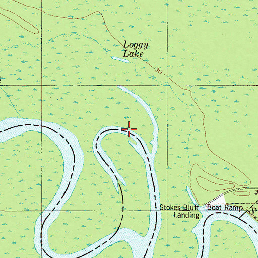 Topographic Map of Webster Lake, GA