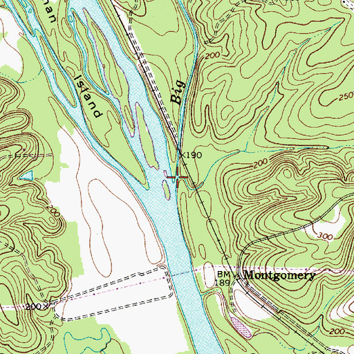 Topographic Map of Big Cedar Creek, SC