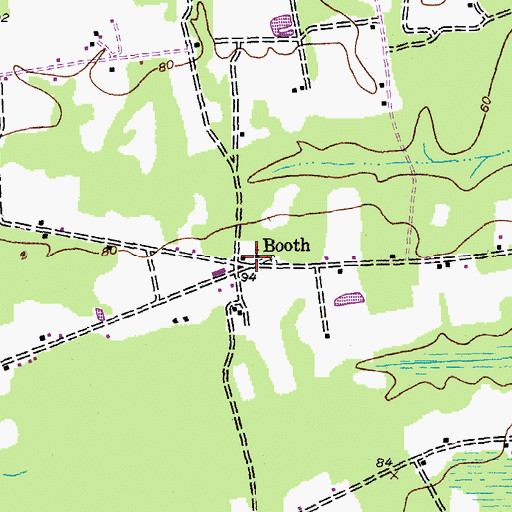 Topographic Map of Booth, SC