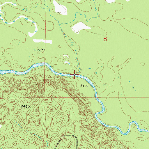 Topographic Map of Mill Creek, AL