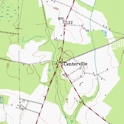 Topographic Map of Centerville, SC