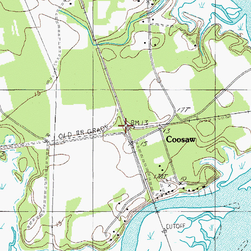 Topographic Map of Coosaw, SC