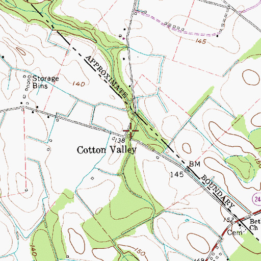 Topographic Map of Cotton Valley, SC