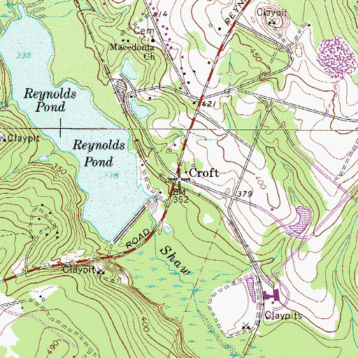 Topographic Map of Croft, SC