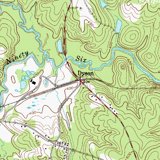 Topographic Map of Dyson, SC
