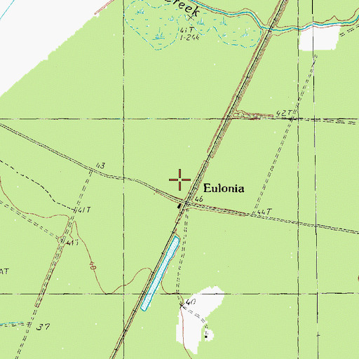 Topographic Map of Eulonia, SC