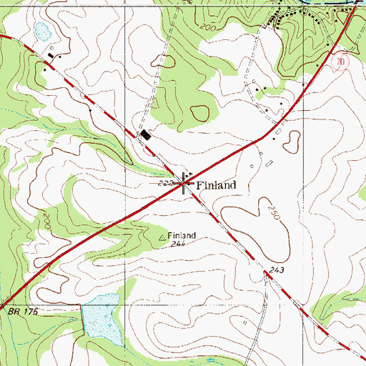 Topographic Map of Finland, SC