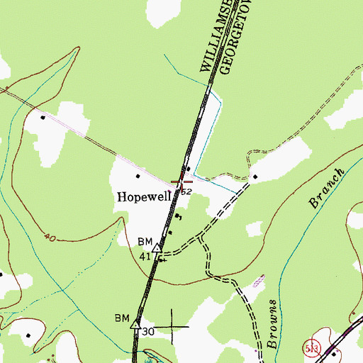 Topographic Map of Hopewell, SC