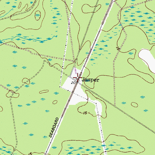 Topographic Map of Jasper, SC