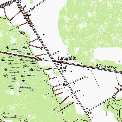 Topographic Map of Laughlin, SC