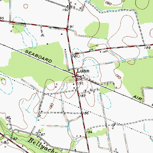 Topographic Map of Lunn, SC