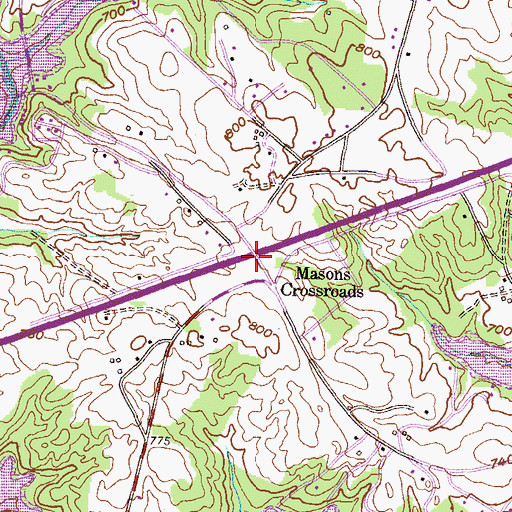 Topographic Map of Masons Cross Road, SC