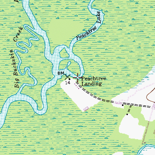 Topographic Map of Peachtree Landing, SC