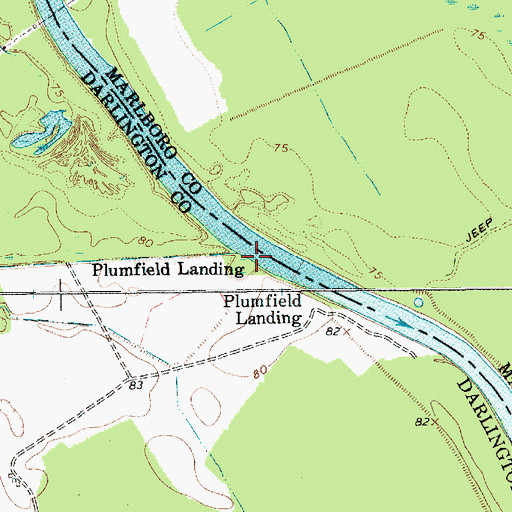 Topographic Map of Plumfield Landing, SC