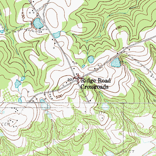 Topographic Map of Ridge Road Crossroads, SC