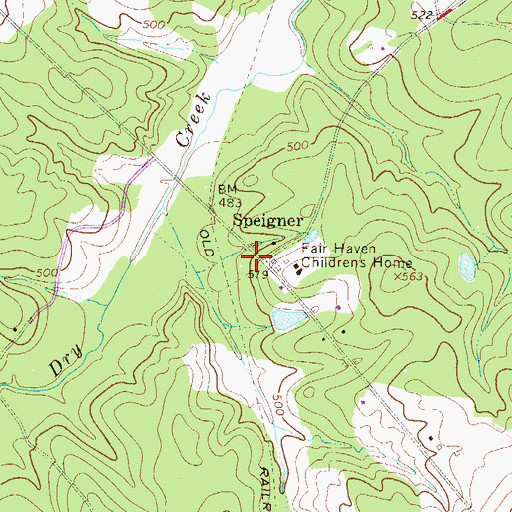 Topographic Map of Speigner, SC