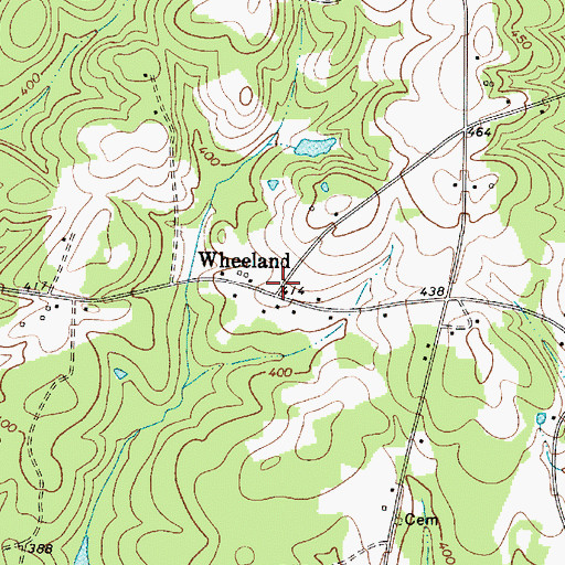 Topographic Map of Wheeland, SC