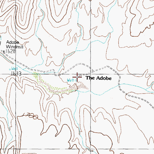 Topographic Map of The Adobe, AZ