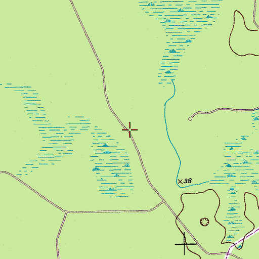 Topographic Map of Oakie Branch, SC